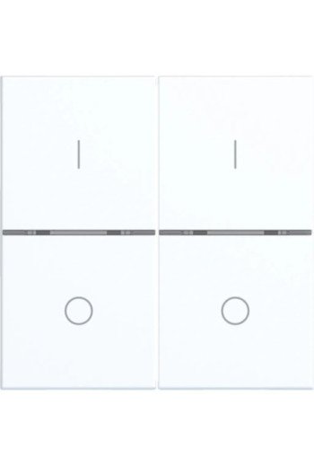 HAGER Abdeck. Taster 2f I/O A.x/C.x lweiß matt