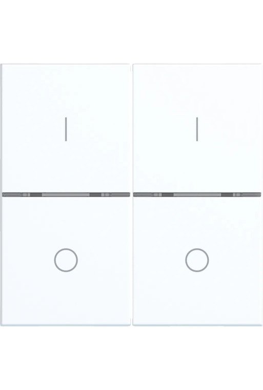 HAGER Abdeck. Taster 2f I/O A.x/C.x lweiß matt