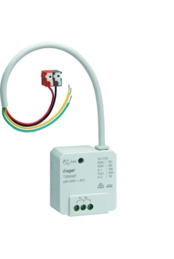 HAGER KNX easy Schalt-/Jalousieaktor 2/1fach + 2Eingänge 6A Up