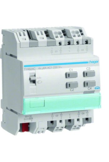HAGER KNX Jalousieaktor 4fach 230 V REG