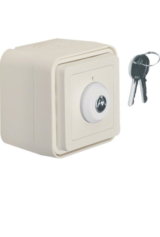 HAGER Schlüssel-Schalter AP Aufdruck 1 W.1 pw