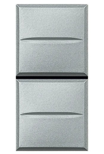 BTICINO Doppeltaster aluminium