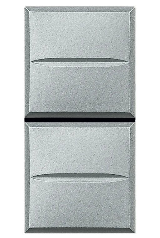 BTICINO Doppeltaster aluminium