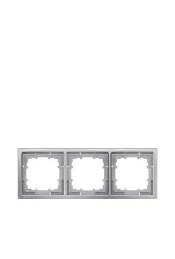 SIEMENS DELTA style platinmetallic Rahmen 3-fach