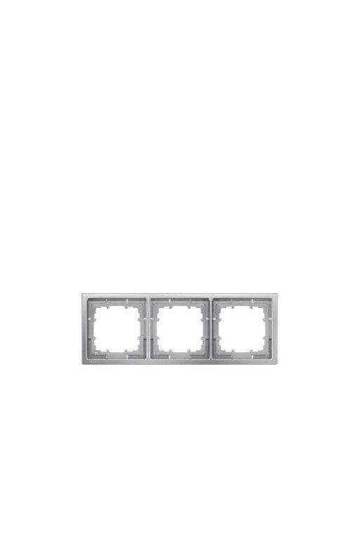 SIEMENS DELTA style platinmetallic Rahmen 3-fach