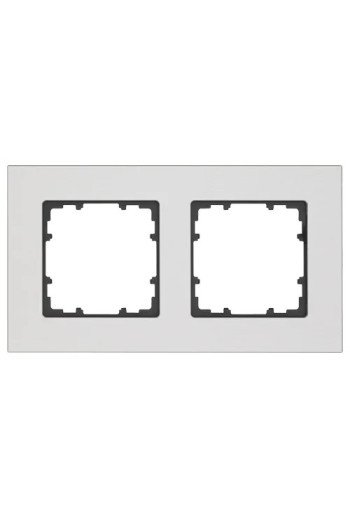 SIEMENS Rahmen 2fach DELTA miro Aluminium natur