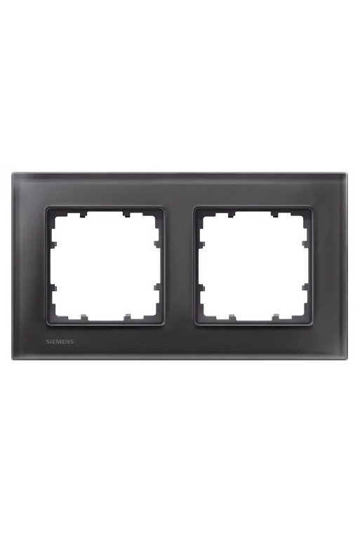 SIEMENS Rahmen 2fach DELTA miro Glas schwarz