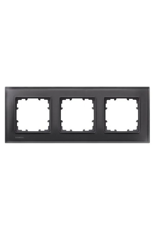 SIEMENS Rahmen 3fach DELTA miro Glas schwarz