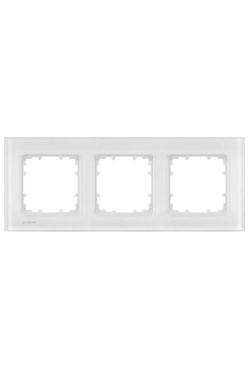 SIEMENS Rahmen 3fach DELTA miro Glas weiß