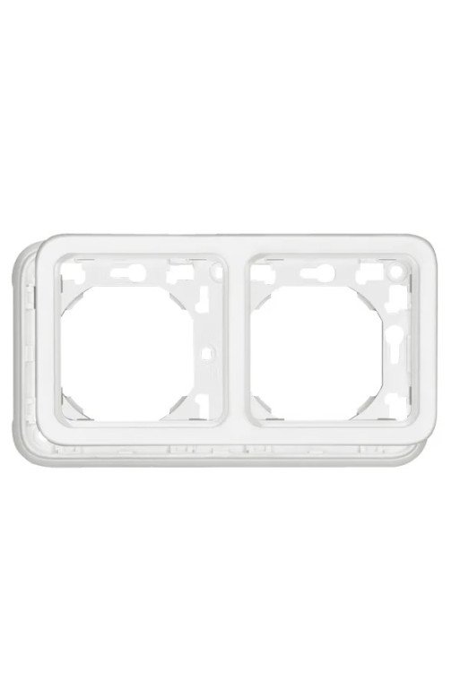 LEGRAND Feuchtraum Abdeckrahmen 2-fach waagerech t Feuchtraum Aufputz Plexo 55 artic