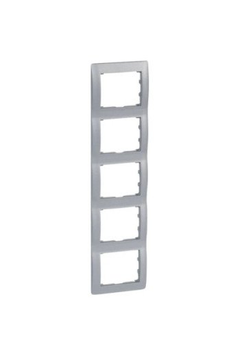 LEGRAND Rahmen 5-fach senkrecht Galea soft alumi nium