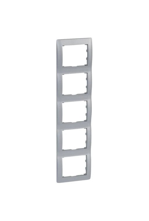 LEGRAND Rahmen 5-fach senkrecht Galea soft alumi nium