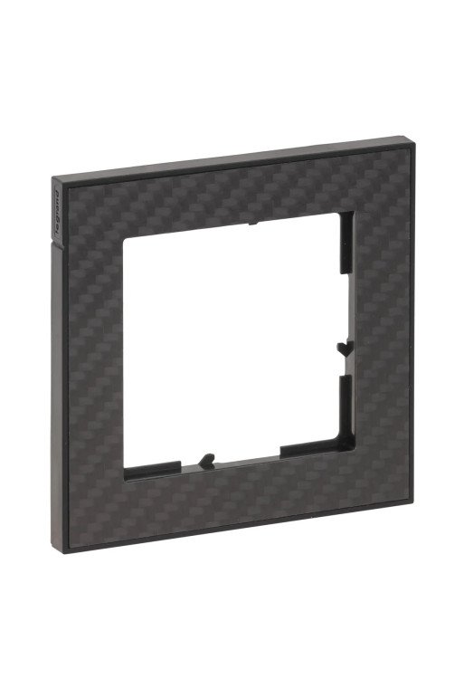 LEGRAND SEANO+ 1-fach Rahmen mit Echtmaterialobe rfläche in der Farbausführung Karbon