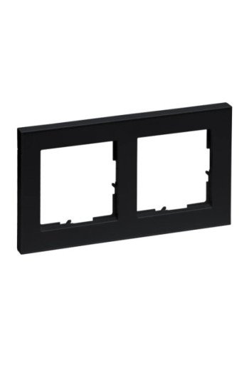 LEGRAND SEANO+ 2-fach Rahmen in der Farbausführu ng Schwarz lackiert