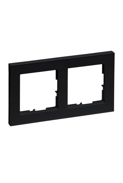 LEGRAND SEANO+ 2-fach Rahmen in der Farbausführu ng Schwarz lackiert