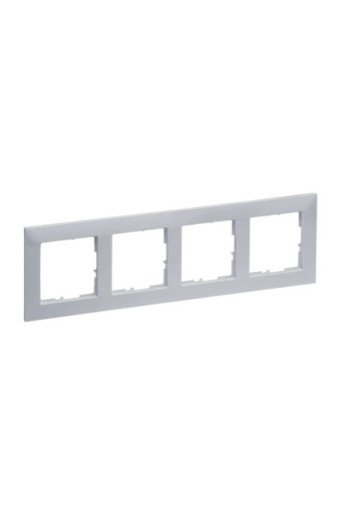 LEGRAND SEANO 4-fach Rahmen in der Farbausführun g Aluminium lackiert