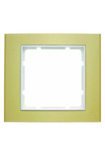 BERKER B.3 Rahmen 1fach Alu gold für Zentralstücke polarweiß matt