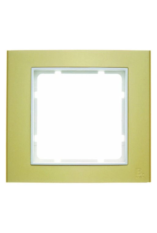 BERKER B.3 Rahmen 1fach Alu gold für Zentralstücke polarweiß matt