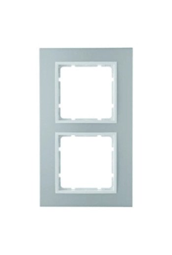 BERKER B.7 Rahmen 2fach Aluminium für Zentralstücke polarweiß matt