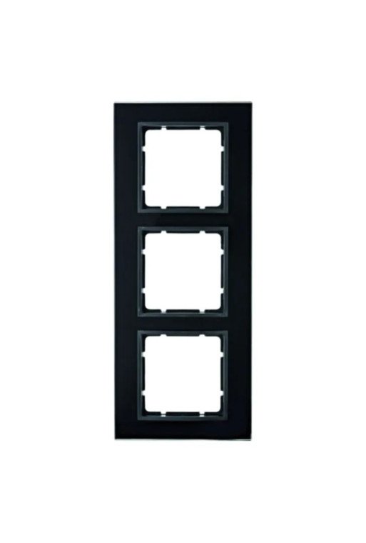 BERKER B.7 Rahmen 3fach Glas schwarz