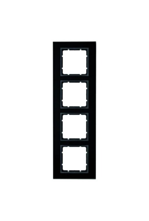 BERKER B.7 Rahmen 4fach Glas schwarz