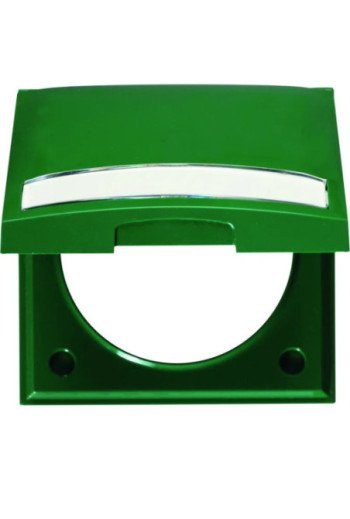 BERKER INTEGRO Flow Rahmen 1fach mit Klappdeckel & Schriftfeld