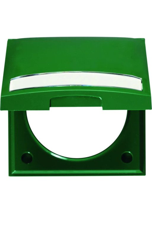 BERKER INTEGRO Flow Rahmen 1fach mit Klappdeckel & Schriftfeld