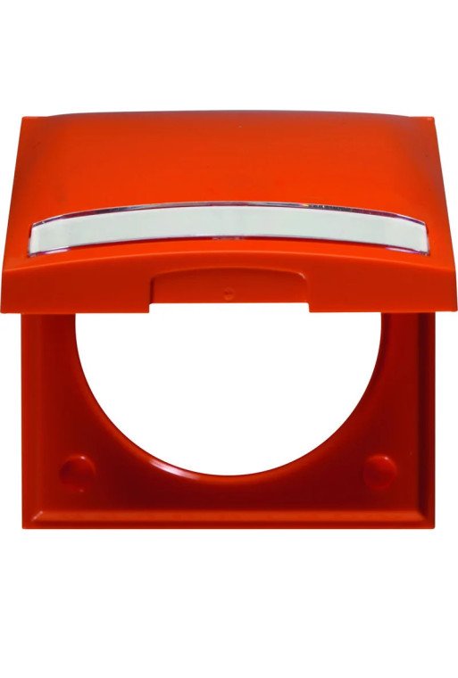 BERKER INTEGRO Flow Rahmen 1fach mit Klappdeckel & Schriftfeld