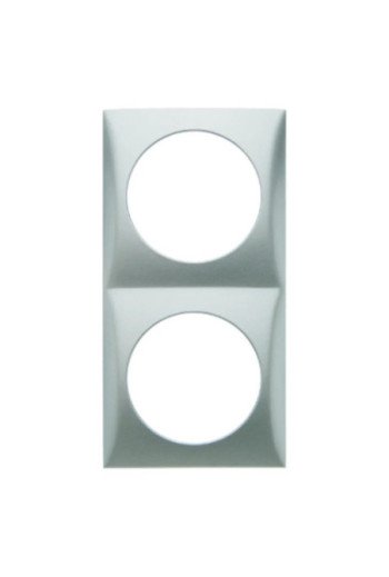 BERKER INTEGRO FLOW Rahmen 2fach Edelstahl lackiert