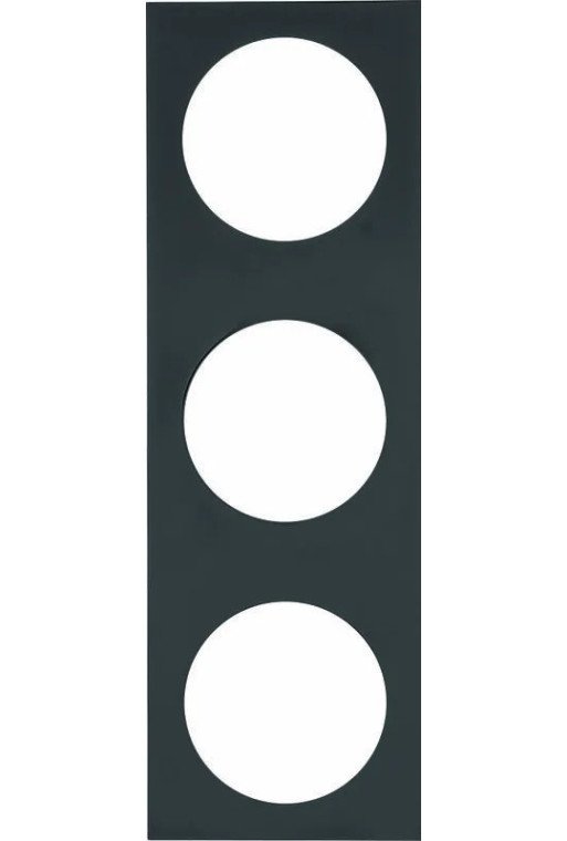 BERKER INTEGRO Pure Rahmen 3fach schwarz glänzend