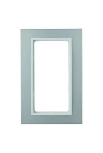 BERKER KNX B.7 Rahmen mit großem Ausschnitt Aluminium/polarweiß matt