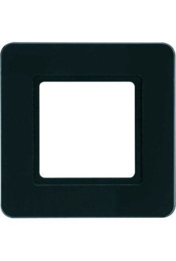 BERKER Q.7 Rahmen 1fach beleuchtbar Glas schwarz