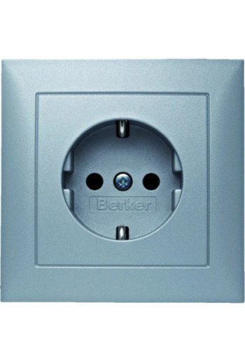 BERKER S.1 SSD 1fach mit Rahmen alu matt