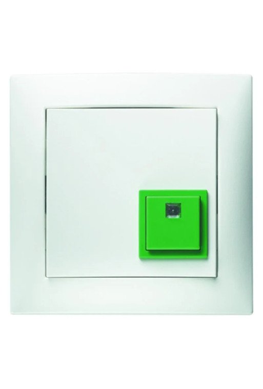 BERKER S.1/B.x Abstelltaster mit Rahmen 24 V DC polarweiß glänzend