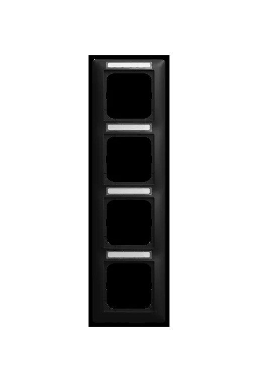 BUSCH-JAEGER Abdeckrahmen 4-fach mit Sichtfenster sen krecht Busch-balance® SI