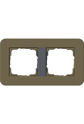 GIRA Abdeckrahmen 2f E3 Umbra/Anthrazit