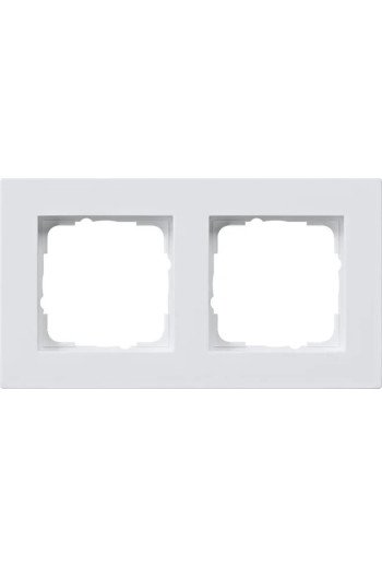GIRA Abdeckrahmen 2f flach E2 Reinweiß