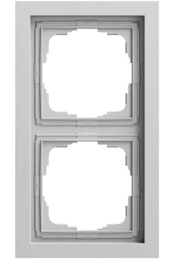 GIRA Abdeckrahmen 2f flach Gira F200 Grau m(l ack.)