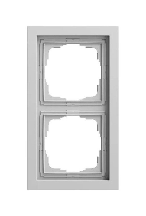 GIRA Abdeckrahmen 2f flach Gira F200 Grau m(l ack.)