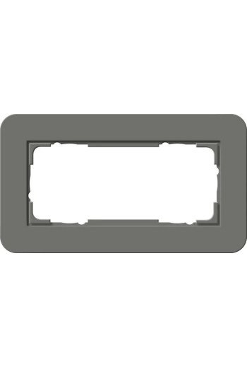 GIRA Abdeckrahmen 2f o.M. E3 Dklgrau/Rei nweiß