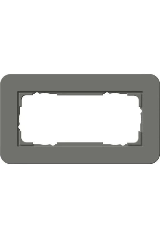 GIRA Abdeckrahmen 2f o.M. E3 Dklgrau/Rei nweiß