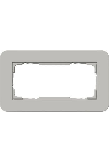 GIRA Abdeckrahmen 2f o.M. E3 Grau/Reinwe iß