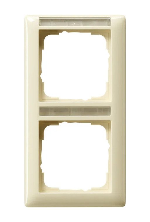 GIRA Abdeckrahmen 2f senkr. BSF Standard 55 C remeweiß