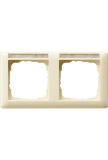 GIRA Abdeckrahmen 2f waager. BSF Standard 55 Cremeweiß
