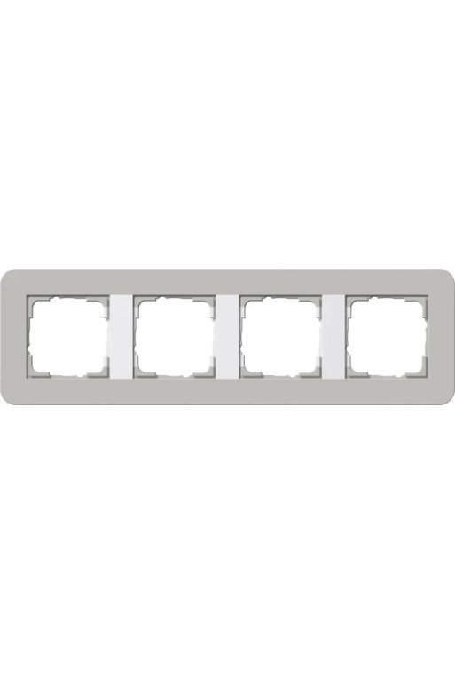 GIRA Abdeckrahmen 4f E3 Grau/Reinweiß