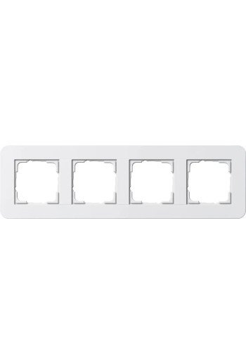 GIRA Abdeckrahmen 4f E3 Reinweiß/Reinwei ß