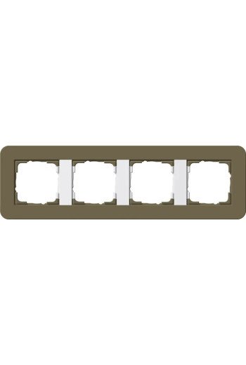 GIRA Abdeckrahmen 4f E3 Umbra/Reinweiß