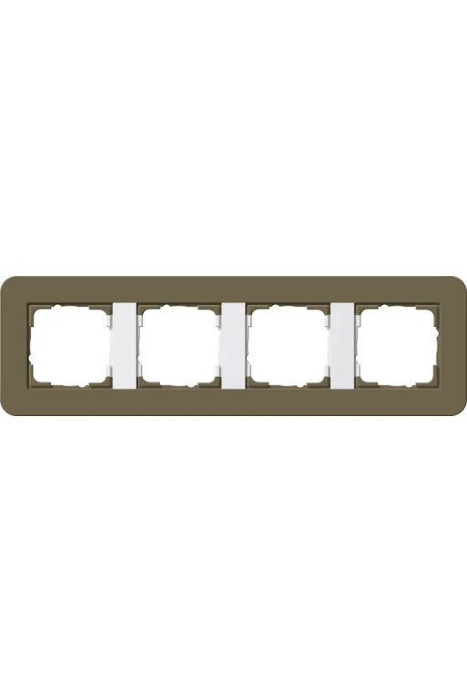 GIRA Abdeckrahmen 4f E3 Umbra/Reinweiß
