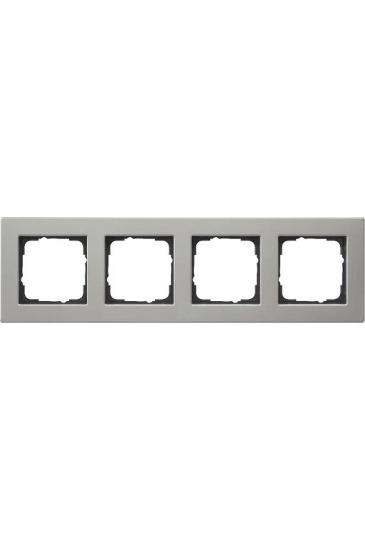GIRA Abdeckrahmen 4f flach E2 Edelstahl