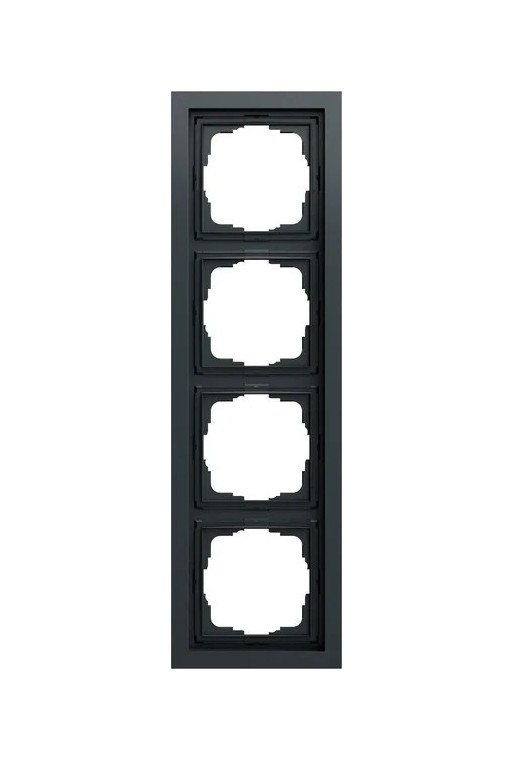 GIRA Abdeckrahmen 4f flach Gira F200 Anthrazi t(lack.)